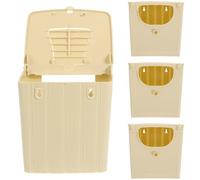 HYTROVE 4pcs Bird Nest Breeding Box Plastic Hanging Bird Roosting Box Weather Resistant Easy to Clean Delicate Unique Style for Garden and Living Place