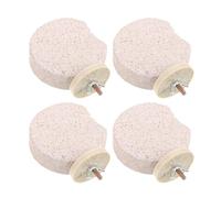 HYTROVE 4pcs Bird Perch Stands for Parakeet and Conure, Volcanic Rock Platform Beak Grinding Stone and Claw Trimmer, Chewing for Exercise Chewing Instinct and Bird Cage Accessory