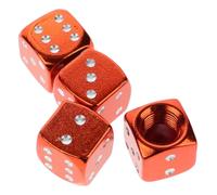 HYTROVE 4pcs Dice Style Tire Valve Caps for Cars Aluminum Alloy Wheel Valve Covers Multi-color Protection for All Vehicle Models