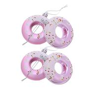 HYTROVE 4pcs Donut Decoration Pendant Christmas Decorations Faux Dessert Ornaments Prop Food Donut Candy Ornaments Christmas Tree Tree Candy Pink Plastic