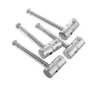 HYTROVE 4pcs Electric Bass Bridge Saddle Replacement Compensated Saddles for Four-string Bass Guitar Elegant Metal Design Screws for Easy Installation and Enhanced Performance