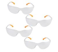 HYTROVE 4pcs Eye Protective Goggles Wear Resistant Fog Windproof Safety Glasses for Adults Comfortable Ergonomic Design with Transparent Lenses for Various Work Environments Random Color