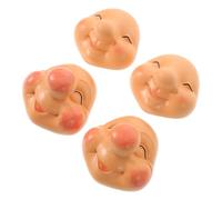 HYTROVE 4pcs Resin Gnome Face Embellishments for Crafting Projects Expressive and Sturdy Gnome Facial Expressions for Valentine's Day