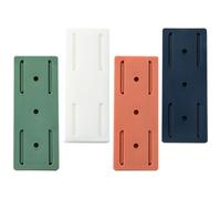 HYTROVE 4Pcs Self Adhesive Socket Holder Wall Mounted Power Strip Rack Space-saving Socket Fixer for Home Office Kitchen Organiser with Strong Durability and Easy Installation