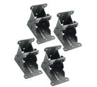 HYTROVE 4pcs Self-Locking Folding Table Leg Hinge Bracket in Black Metal, 90 Degree Lockable Folding Hinge for Furniture Legs, for Retail and Grocery Store Working Surfaces