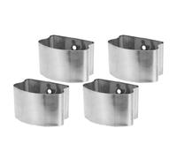 HYTROVE 4pcs Silver PVC Stair Railing End Caps, Soft Touch Handrail Fitting with Easy Installation, Horseshoe Shaped Staircase Handrail End Covers for Indoor Steps Protection