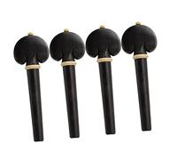 HYTROVE 4pcs Solid Wood Cello Pegs Set Durable Ebony Tuning Pegs for Musical Instruments High Density with Smooth Texture Cello Accessories for Improved Sound Quality