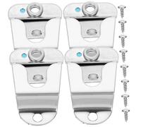 HYTROVE 4pcs Stainless Steel Microphone Holder Clip Hooks for Cb Radio Mic Hanger Handheld Mic Hanging Clip Universal Mounting Accessories for Mobile Radio and Recording Use