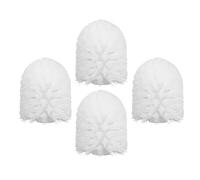HYTROVE 4pcs Toilet Brush Head Replacement Brush Head Plastic White round Easy to Install for Most Cleaning Tools Bathroom Cleaning Supplies