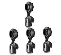 HYTROVE 4pcs Universal Microphone Clip Holder with Rotation Function, Plastic Material, Standard Threaded Connection, for Video Chatting and Presentations, Portable Mic Clamp