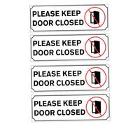 HYTROVE 4pcs Weatherproof Door Closure Sign Please Keep Door Closed Reminder Decal Safety Sticker for Workplace Bathroom Restroom
