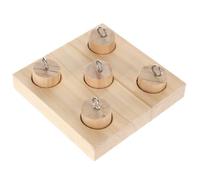 HYTROVE 5 Pcs Parakeet Pet Bird Interactive Cockatiel Reduce Aggression and Loneliness Provide Essential Physical Activity Wooden 3.73x3.73x0.67inch Household Parakeet Supply for Cockatiel