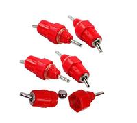 HYTROVE 50 Pcs Automatic Chicken Water Feeder Poultry Waterer with Red Head Steel Ball Connector for Chicken Coop Drinking System