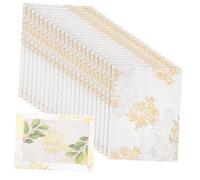 HYTROVE 50 Pcs Elegant Wedding Invitation Sleeves Unique Floral Pocket Jackets for Birthday and Special Events Kraft Paper Wraps Easy to Assemble