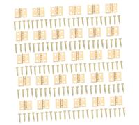 HYTROVE 50pcs Golden Cabinet Butt Hinges Decorative Hardware with Nails for Jewelry Boxes Furniture Tool Vintage Wooden Gift Wine Toolbox