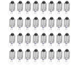 HYTROVE 50pcs Mini Light Bulbs, 2.5v E10 Screw Base Miniature Screw Light Bulbs for Electronic Experiments, Replacement and DIY Crafts, Iron Glass, Silver