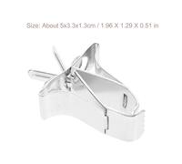 HYTROVE 5pcs Bird Food Holder and Fruit Clip Silver Cage Fruit Holder Accessory for Parrot Feeding and Bird Cage Supplies