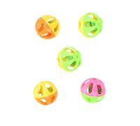 HYTROVE 5pcs Cat Toy Balls Plastic Hollow Bell inside Interactive Pet Toys for Indoor Cats Ball for Play Random Color