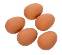 HYTROVE 5pcs Creative Egg Shaped Dog Biting Toys Interactive Bounce Balls for Puppies to Dogs Fun Simulation Egg Design in Khaki for Engaging Play and Stress Relief