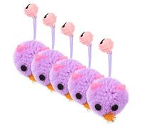 HYTROVE 5pcs Plush Cat Mouse Toys with Bell Funny Kitten Mice Playthings for Soft Interactive Toys to Keep Your Feline Friends Happy and Healthy