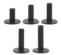 HYTROVE 5Pcs Professional Golf Ball Holders and Silicone Golf Tees Set Flat Top 42Mm-80Mm for Practice Mats and Driving Range Training in Black