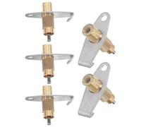 HYTROVE 5pcs Rabbit Drinking Nozzles Copper Bunny Feeder Nozzle Silver Livestock Water Feeder for Rabbit Hutch Prevent Leakage Reduce Labour