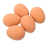 HYTROVE 5pcs Rubber Egg Dog for Puppies and Small Dogs, Interactive Bouncy Pet Designed for Indoor and Outdoor Play, Sturdy Beige Material for Chasing and Catching