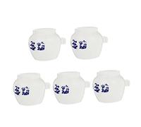 HYTROVE 5pcs Small Round Parrot Food Holders Bird Feeders for Cage Durable and Easy to Clean for Parrots Budgies Cockatiels and More