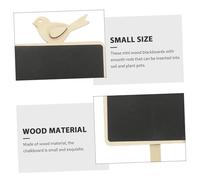 HYTROVE 5PCS Wooden Chalkboard Stakes Small Garden Blackboards Message Board Signs for Plant Labels with Smooth Surface Easy to Write Decorative and Practical Gardening Tags
