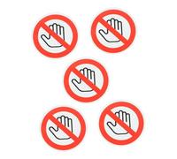 HYTROVE 5sheets Adhesive Do Not Touch Sign Caution Decal No Touch Warning Label Safety Sign for Machinery Devices