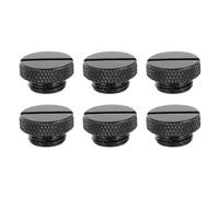 HYTROVE 6 Pcs Water Stop Plug Fittings G1/4 Plug Fittings Special Design Fine Craftsmanship Replacement Corrosion Resistant Computer Water Cooling System Applications Black Brass