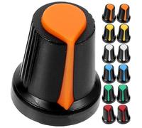 HYTROVE 60pcs Potentiometer Knob Cap, Plastic Wh148 6mm Shaft, Red Yellow White Green Light Blue Amber, for Potentiometer and Electric Guitar, Easy to Operate Volume Control Knob