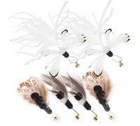 HYTROVE 6Pcs Cat Interactive Teaser Refills for Indoor Cats Engaging Replacement Heads to Stimulate Play and Exercise for Kittens and Cats