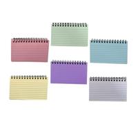 HYTROVE 6Pcs Colored Spiral Notepads Lined Memo Pads for Office School Portable Pocket Notebooks White Blue Green Yellow Pink Purple for Students Professionals