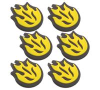 HYTROVE 6pcs Silicone Tennis Racket Vibration Dampeners Fire-shaped Shock Absorbers Yellow for Tennis Players Racquet Accessories