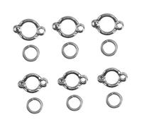 HYTROVE 6pcs Stainless Steel Bird Anklet Foot Chain Rings Parrot Training Leg Bands