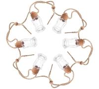 HYTROVE 6pcs Transparent Car Diffuser Bottles Delicate Perfume Containers for Essential Oils Installation Aromatherapy Air Freshener for Pleasant Driving Experience