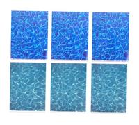 HYTROVE 6pcs Water Ripple Effect Sheets for Outdoor Micro Landscape Models, Realistic Stream Pattern Paper for DIY Architectural Scenery, Artificial Water Decor for Sand Table and River