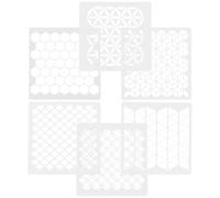 HYTROVE 6pcs White Wall Painting Template Board Made of Pet Plastic, Easy to Use and Reusable Paint Spraying Stencils for Wall Art Creation and DIY Projects