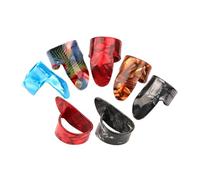HYTROVE 7pcs Plastic Guitar Finger Picks Thumb Picks for Guitar Bass Ukulele Practice Tool Accessory