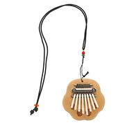 HYTROVE 8-note Beech Wood Mini Kalimba Thumb Piano Portable Finger Piano for Beginners with Cartoon Bear Design Small Wooden Musical Instrument for Travel and Practice
