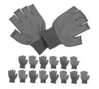 HYTROVE 8 Pairs Fingerless Work Gloves Slip Half Finger Design for Gardening Industrial Use Daily Tasks Durable Enhanced Grip for Men and Women