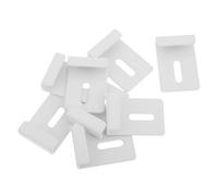 HYTROVE 8pcs Metal Dresser Mirror Brackets Square Glass Frame Retainer Clips for Bathroom Vanity Mirrors Fixed Support for Home Hotel Public Spaces
