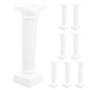 HYTROVE 8pcs Roman Column Pillar Cake Supports Made of Sturdy White Plastic Creative Design, Not Easy to Break, Ornament the Home and Micro Landscape Decorations