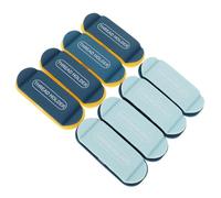 HYTROVE 8pcs Self-Adhesive Blue Wall-Mounted Storage Boxes with Abs Material, Non-Punching Power Line Hooks and Mini Controller Holders for Home Cable Management and Organizing Power