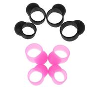 HYTROVE 8pcs Silicone Drumstick Practice Tips Set with Finger Sleeves for Lotus Handpan and Tongue Drum Noise Reduction Drum Mallets Accessory for Silent Percussion