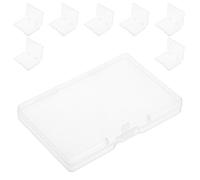 HYTROVE 8pcs Transparent Plastic Business Card Holder Clear Deck Cases for Playing Cards Small Items Versatile Storage Organizer for Professional Use