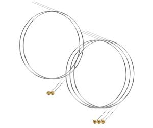HYTROVE Acoustic Smooth B-2nd Guitar for Steel Strings 5pcs Silver Playing and Wide Compatibility, Replacement Strings for Beginners and Professional Players