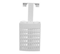 HYTROVE Adjustable Aquarium Plant Holder White with Cup and Retractable Hooks Fish Hydroponic Basket Plant Pot for 1.2cm Thick Glass Aquarium and Aquaponics