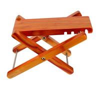HYTROVE Adjustable Bamboo Guitar Footstool with 4 Height Settings, Comfortable Metal Pedal for Classical Guitar Players, for Practice and Stage Performances